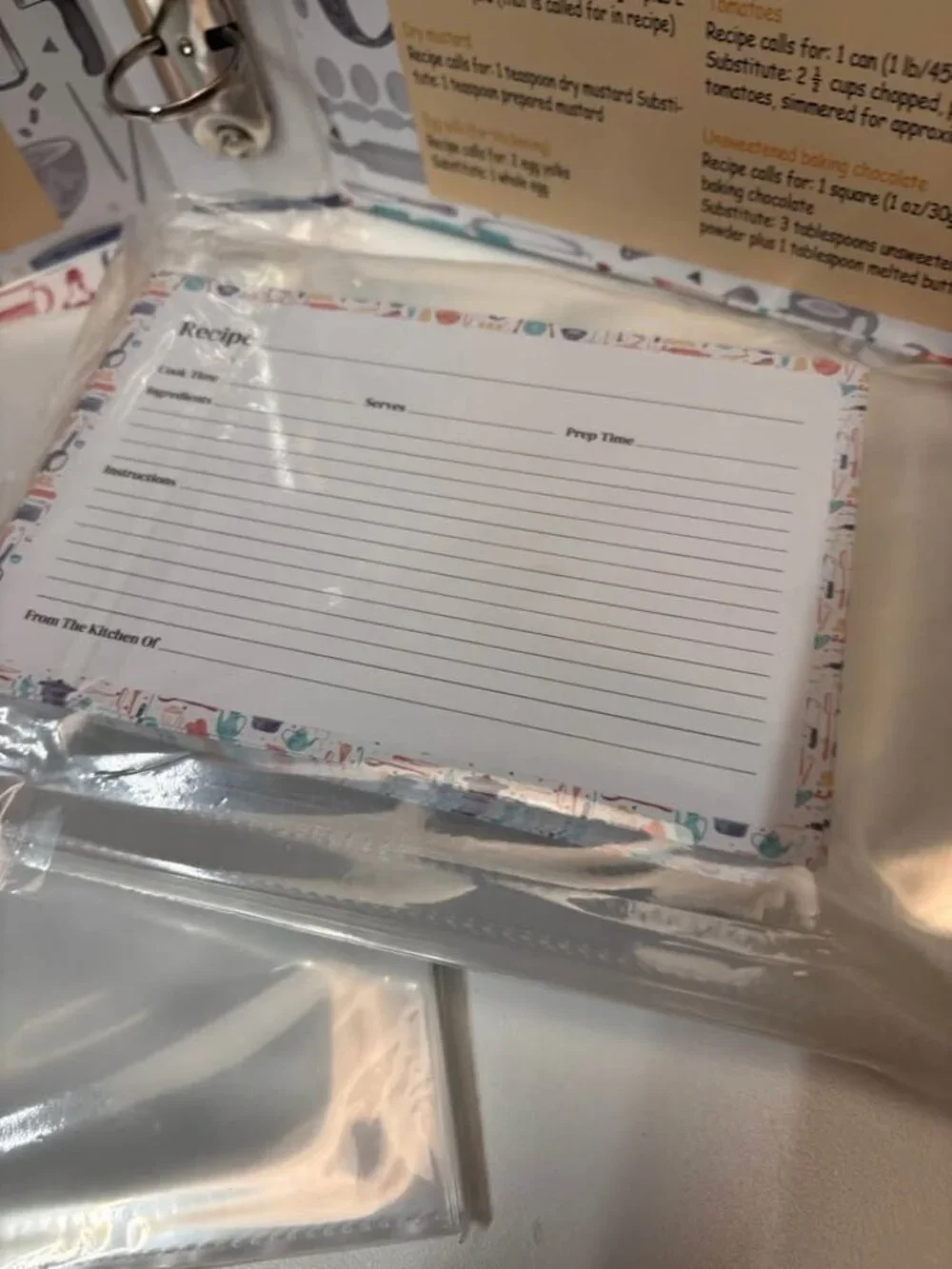 Recipe book w inserts notecards new